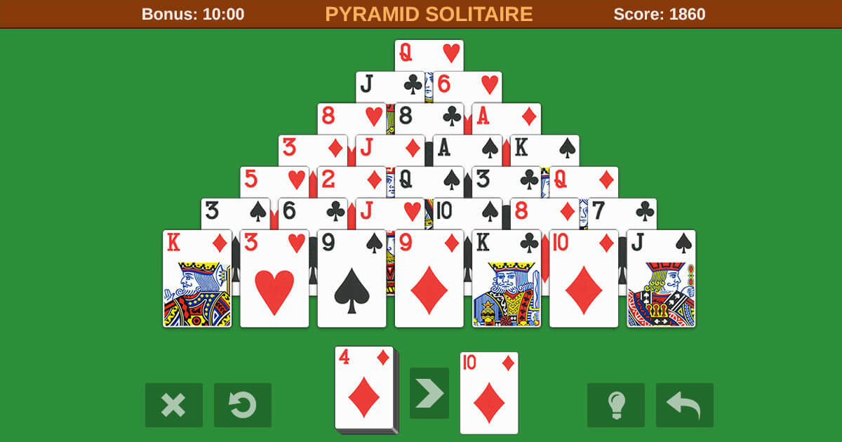 Pyramid Solitaire: Free Online Card Game, Play Full-Screen